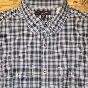 Banana Republic Blue check plaid Shirt Slim